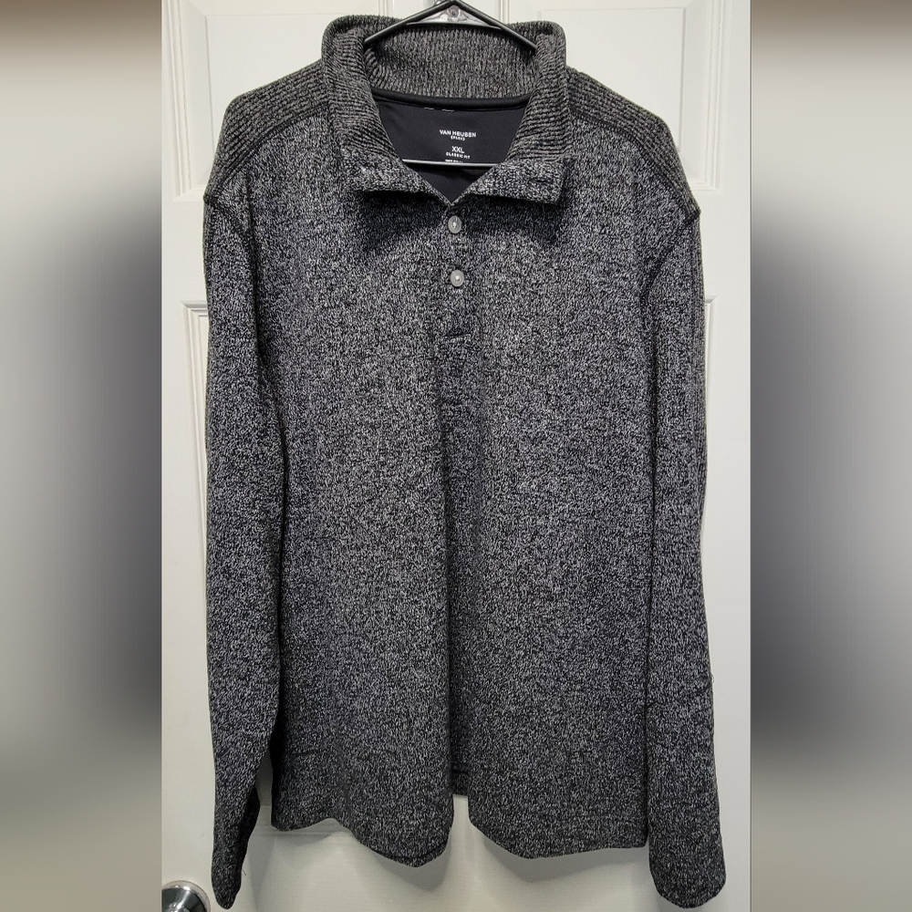 Van Heusen Black and Gray Knit Sweater